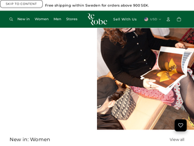 ReRobe  homepage screenshot