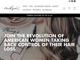 madisonwigsboutique.com homepage screenshot