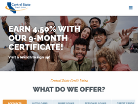 'centralstatecu.org' screenshot