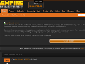 'empireminecraft.com' screenshot