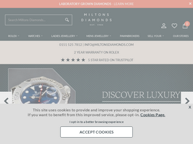 'miltonsdiamonds.com' screenshot