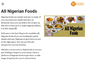 'allnigerianfoods.com' screenshot