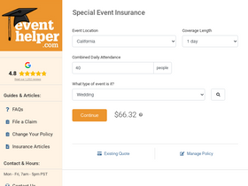 'theeventhelper.com' screenshot