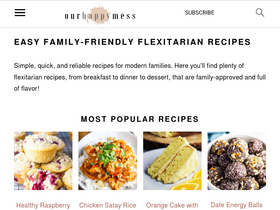 'ourhappymess.com' screenshot