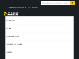 'v3cars.com' screenshot