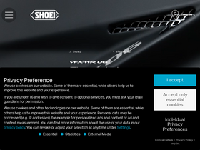 'shoei-europe.com' screenshot