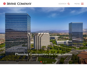 'irvinecompany.com' screenshot