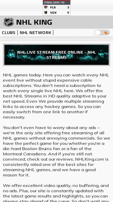 Hd discount nhl streams