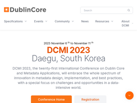 'dublincore.org' screenshot