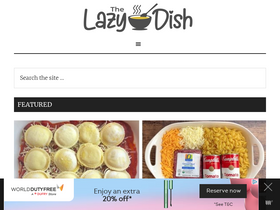 'thelazydish.com' screenshot