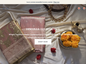 kriyaboutique.com homepage screenshot