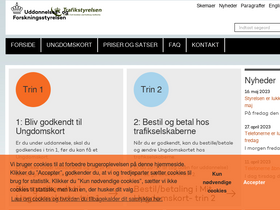 'ungdomskort.dk' screenshot