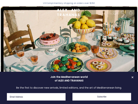 alexandtrahanas.com homepage screenshot