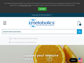 'metabolics.com' screenshot