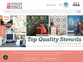 'cuttingedgestencils.com' screenshot