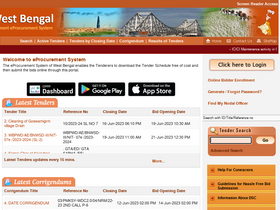 'wbtenders.gov.in' screenshot