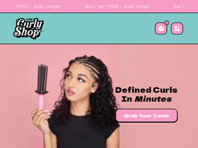 onestopcurlyshop.com homepage screenshot