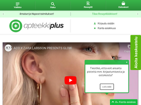 'apteekkiplus.fi' screenshot