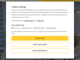 'axis.com' screenshot