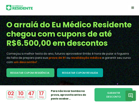'eumedicoresidente.com.br' screenshot