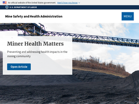 'msha.gov' screenshot