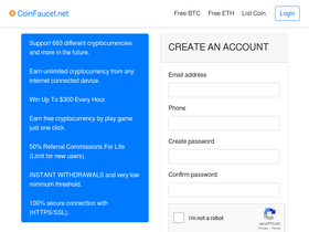'coinfaucet.net' screenshot
