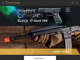 'eliteforceairsoft.com' screenshot
