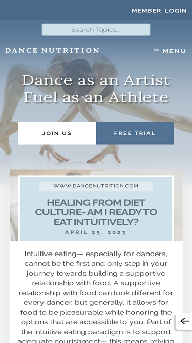 dancenutrition.com