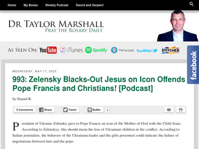 'taylormarshall.com' screenshot