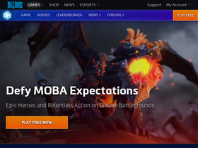 'heroesofthestorm.com' screenshot