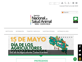 'senasa.go.cr' screenshot