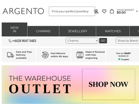 'argento.com' screenshot