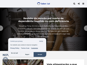 'saberalei.com.br' screenshot
