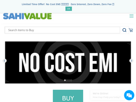 'sahivalue.com' screenshot