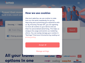'omio.co.uk' screenshot