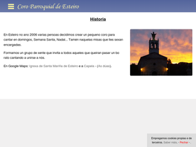'coroesteiro.es' screenshot