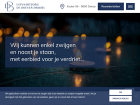 'uitvaartzorgdeboever.be' screenshot