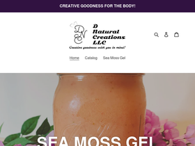 dnaturalcreations.com homepage screenshot
