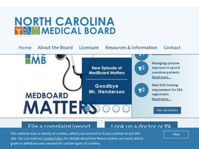 'ncmedboard.org' screenshot
