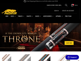 'predatorcues.com' screenshot