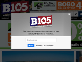 'b105country.com' screenshot