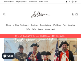 deanndesigns.com homepage screenshot