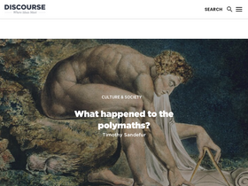 'discoursemagazine.com' screenshot