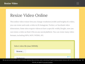 'resize-video.com' screenshot