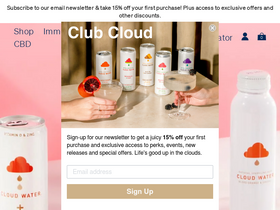 'cloudwaterbrands.com' screenshot