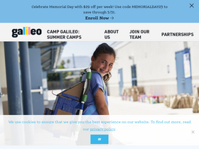 'galileo-camps.com' screenshot