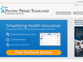 'pacificprime.co.th' screenshot