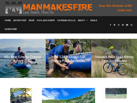 'manmakesfire.com' screenshot