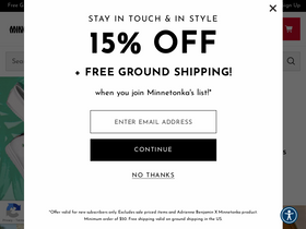 'minnetonkamoccasin.com' screenshot