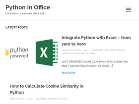 'pythoninoffice.com' screenshot